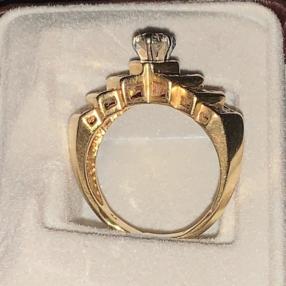 14K 2.00CTW YG Natural Diamond Ring Size 6 1/2 - Picture 4 of 5